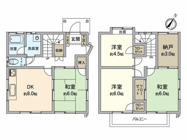 Maruyama, Naka Ward, Okayama City (near Okayama Station) 2-story building, 4SDK &mdash; photo 1
