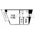 八乙女深松マンション ４０６ １Kの間取り図