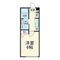 クエスト稲毛 １０２ １Kの間取り図