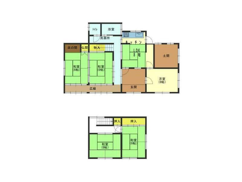 Kizugawa City, Kamo Town, Ohno (Kamo Station) 2-story building 6DK