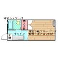 岡山市北区 南方４丁目（法界院駅） 2階 １Kの間取り図