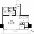 麻布十番レジデンス ８０２ ワンルームの間取り図