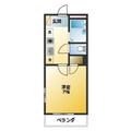 Ｃｓ　７　ＫＯＢＡＹＡＳＨＩ ４０３ １Kの間取り図