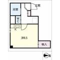 プロクシィスクエア徳川 2階 ワンルームの間取り図