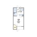 レオパレス照ヶ丘 １０４ １Kの間取り図
