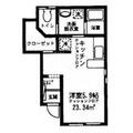 ｌａ　ｃａｓａ １０５ １Kの間取り図