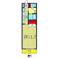 ヴェルメゾン ２０５ １Kの間取り図