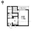 ラメール五条 ２０１ １Kの間取り図