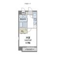 グランパーク新大江 4階 １Kの間取り図