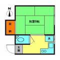 コスモ谷中 3階 １Kの間取り図