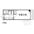 ＭＡＤＯＰＯＲＴＥ千本寺之内 ４０５ １Kの間取り図