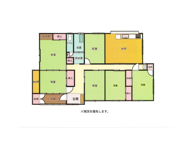 Minami-Koma District, Fujikawa Town, Aoyanagi Town One-story building, 6DK