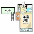 世田谷区 松原５丁目（東松原駅） 2階 １Kの間取り図