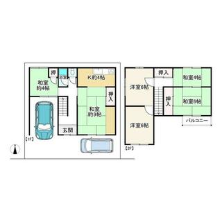 In Tega, Soraku-gun Ide-cho, Yamashiro Tega Station, 2 stories, 6K - 3.8 million yen.