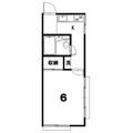 青葉荘 ２０１ １Kの間取り図