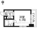 レジデンス浅野 ４０１ １Kの間取り図