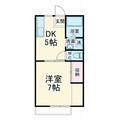川崎市宮前区 菅生５丁目（溝の口駅） 1階 １DKの間取り図