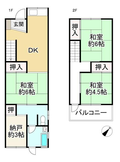 Kitaeguchi 2-chome, Higashiyodogawa-ku, Osaka City (near Itakano Station) 2-story building, 3SDK &mdash; photo 1