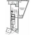プラウドフラット仙川 １０１ １DKの間取り図