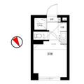 新宿区 市谷台町（曙橋駅） 2階 ワンルームの間取り図