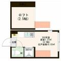 ＯＲＡＣＬＥ　ＳＨＩＮ－ＯＫＵＢＯ ２０３ ワンルームの間取り図