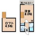 サンシャイン片淵 １０５ ワンルームの間取り図