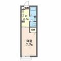 フローラＮＡＧＡＺＵ ００２０２ １Kの間取り図