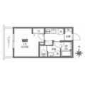 ＴＷＥＥＤ赤羽 ２０２ １Kの間取り図