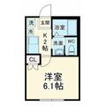 フォレストツインハウスⅡ 2階 １Kの間取り図