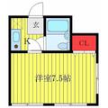 コーポユアーズ ２０２ １Kの間取り図