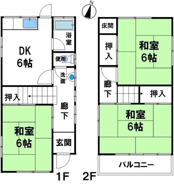Kobe City, Tarumi Ward, Maikozaka 4-chome (Maiko Station), 2-story building, 3DK &mdash; photo 1