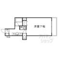 京都市北区 小山上総町（北大路駅） 3階 １Kの間取り図