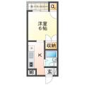 長崎市 上銭座町（スタジアムシティノース駅） 2階 １Kの間取り図