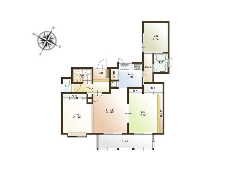 Mikasa City, Takami Town (Iwamizawa Station), 2-story building, 3LDK