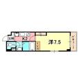 Ｍ．ＰＡＲＫ　ＷＥＳＴ ６０３ １Kの間取り図