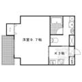 ヴェルデ御所東 ４０６ １Kの間取り図