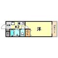 神戸市灘区 篠原南町２丁目（六甲駅） 3階 １Kの間取り図