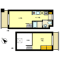 麻布ハイツ ３０３ １LKの間取り図