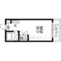 エクセル田辺 ２０６ ワンルームの間取り図