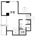 広島市中区 中町（袋町駅） 4階 １Kの間取り図