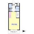 ＬＩＢＲＡ　Ｓ－Ⅱ ２０２ ワンルームの間取り図