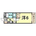 西宮市 門前町（門戸厄神駅） 1階 １Kの間取り図