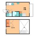 フォーレスト諏訪Ⅲ号館 １０２ ワンルームの間取り図
