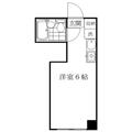 中野区 新井３丁目（沼袋駅） 2階 ワンルームの間取り図