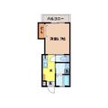蛍茶屋ＳＣ 4階 １Kの間取り図