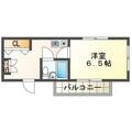 メゾン衆楽園 2階 １Kの間取り図