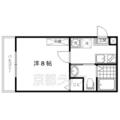 京都市上京区 下立売通堀川西入西橋詰町（丸太町駅） 3階 １Kの間取り図