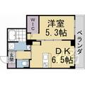 京都市北区 北野西白梅町（北野白梅町駅） 4階 １DKの間取り図