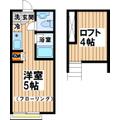 杉並区 方南１丁目（笹塚駅） 2階 ワンルームの間取り図