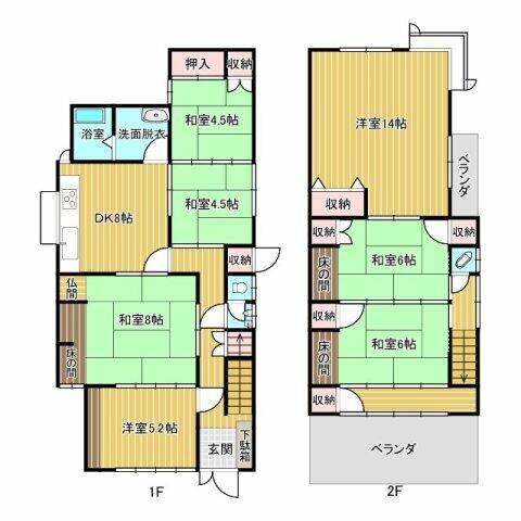 Takasu-cho, Onomichi City (near Higashi-Onomichi Station) 2-story building, 7DK &mdash; photo 1